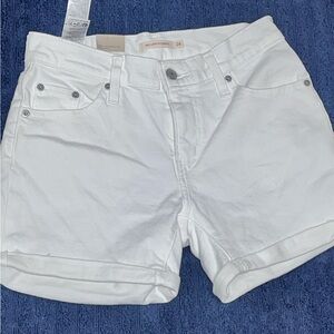 Levi's Crisp White Jean Shorts